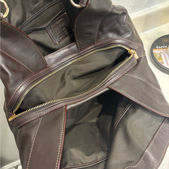 Coach Tan and Brown Classic Shoulder Bag - Picture 3 of 4